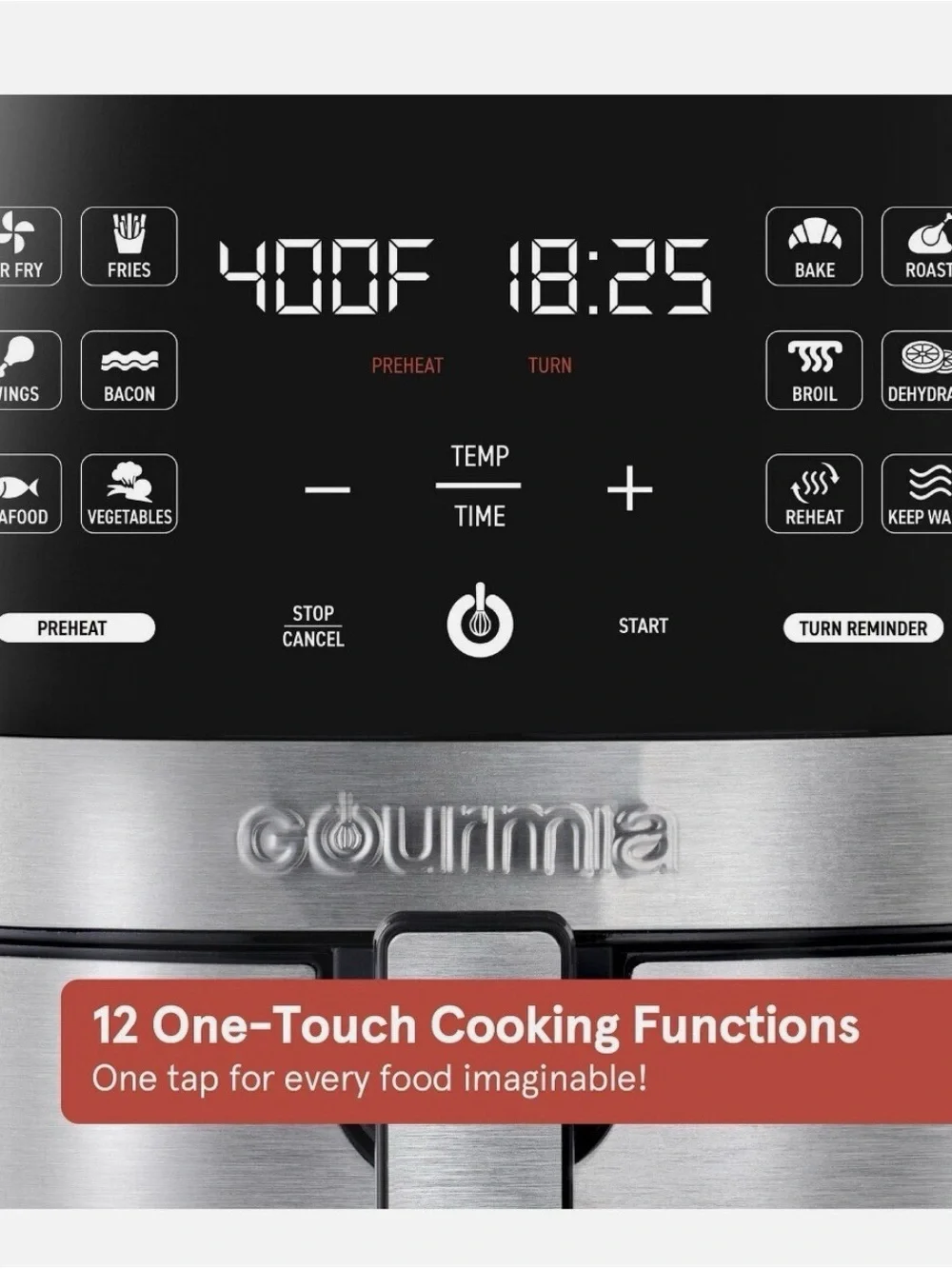 6-Qt Digital Air Fryer - Black & Silver